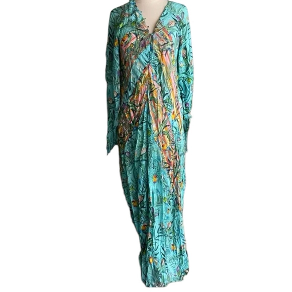 Johnny Was Taina Paneled Cover Up Maxi Dress Size S - Picture 7 of 13